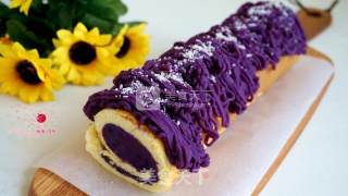 Purple Sweet Potato Chiffon Cake Roll recipe