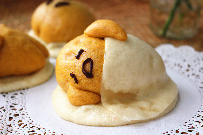 Lazy Egg and Bean Paste Buns recipe