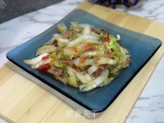 Stir-fried Chinese Cabbage Stem with Sausage recipe