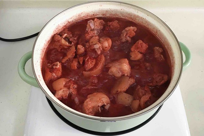 Braised Pig's Trotters with Red Lees recipe