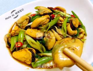 Green Onions with Mussels recipe