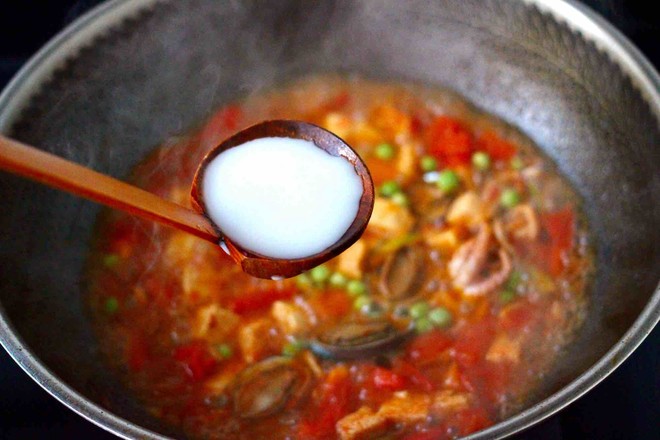 Abalone Tomato Seafood Tofu Soup recipe