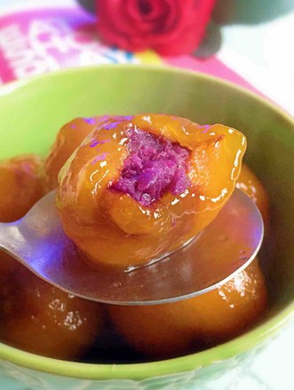 Pumpkin Purple Sweet Potato Yuanzi recipe