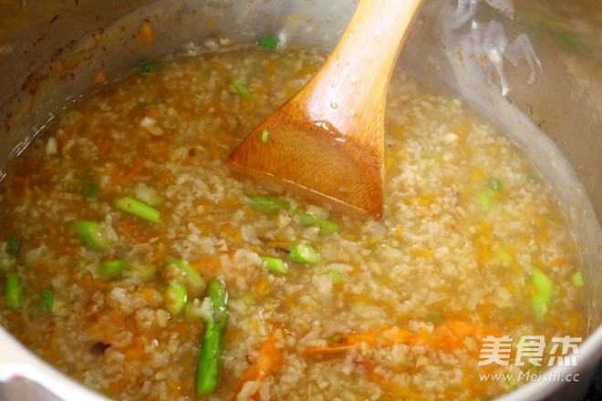 Asparagus and Shrimp Porridge recipe