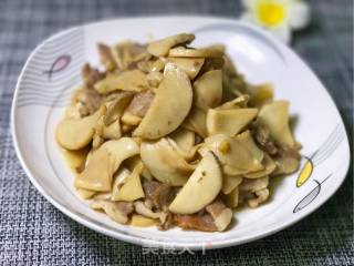Fried Pork with Pleurotus Eryngii recipe