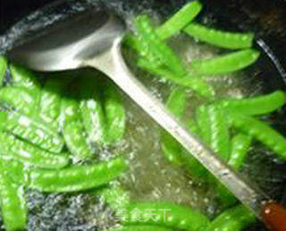 Fried Pork Belly with Leek Sprouts and Snow Peas recipe