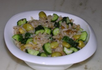 Fried Rice with Edamame and Cucumber recipe