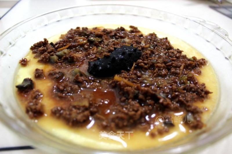 Minced Meat and Sea Cucumber Stewed Egg recipe