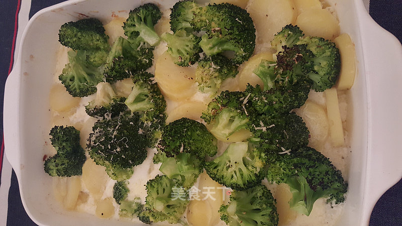 Cheese Baked Potatoes and Broccoli recipe