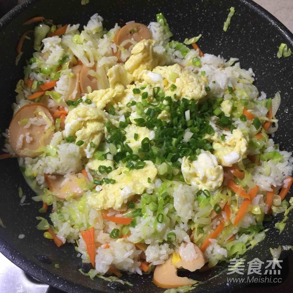Fried Rice with Corn Intestine and Egg recipe