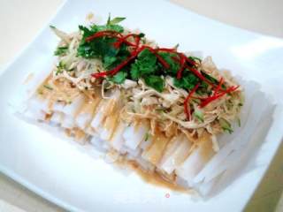 [flying Birds and Beasts]-a Summer Cold Dish "shredded Chicken with Mustard Jelly" recipe