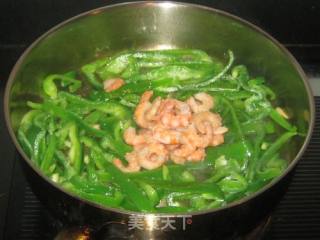 Stir-fried Green Peppers with Shrimp recipe