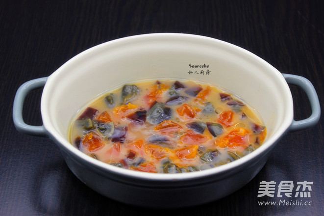 Three-color Steamed Egg recipe