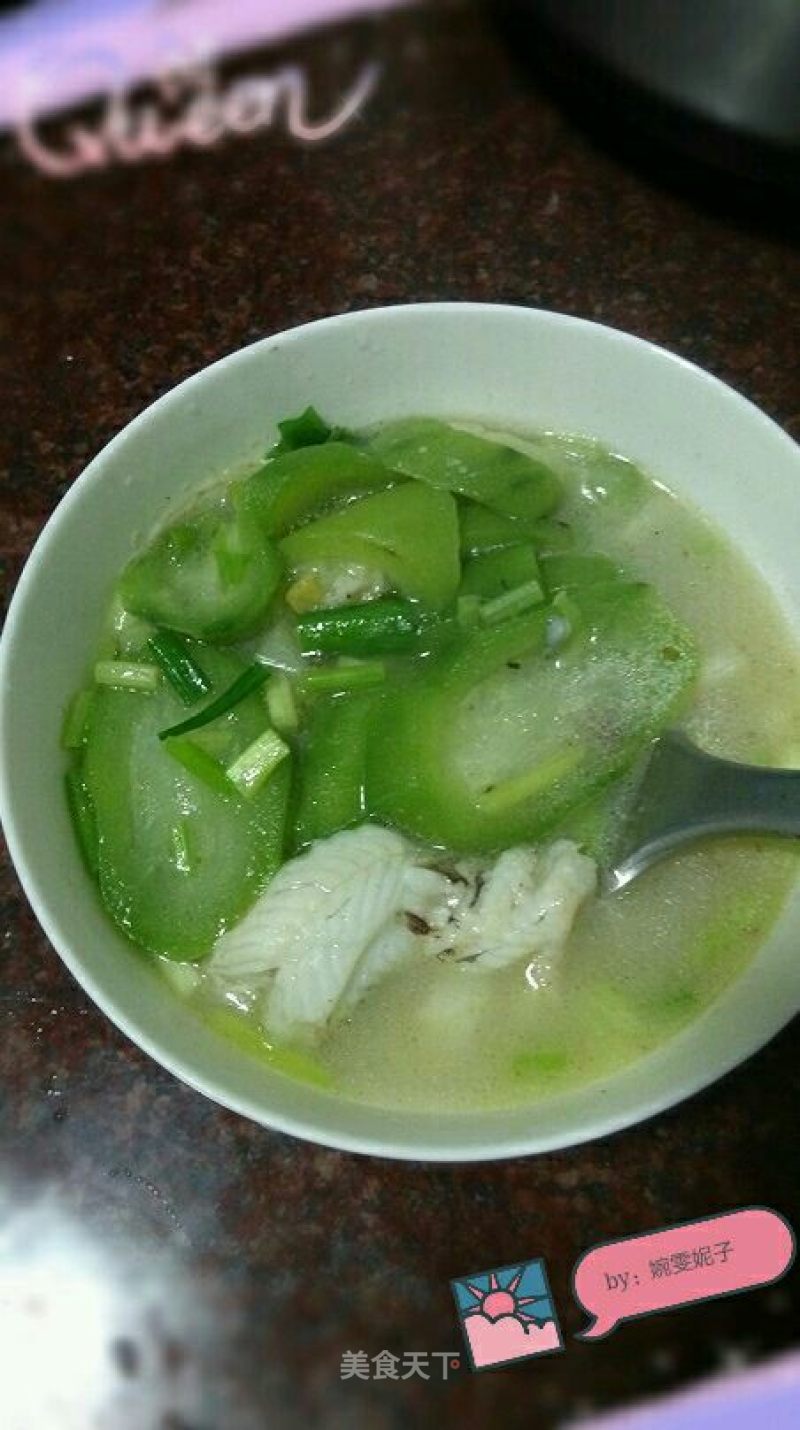 Loofah Tofu Fish Soup recipe