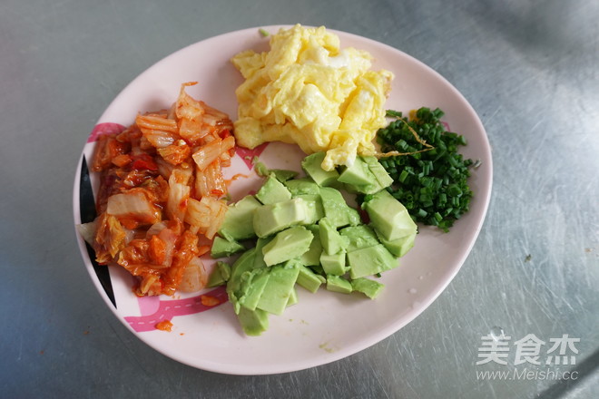 Fried Rice with Kimchi and Avocado recipe