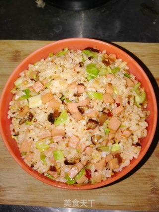 Laoganma Spicy Vegetable Ham Fried Rice recipe