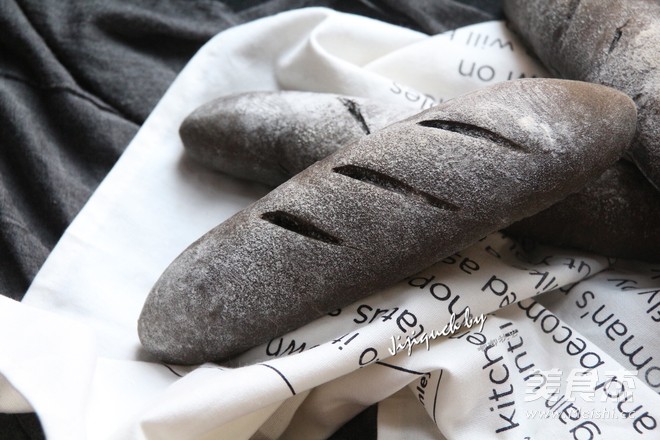 Bamboo Charcoal Non-kneading Baguette recipe
