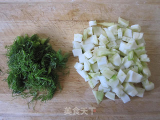 Fried Salmon with Fennel Head recipe