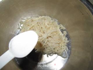 Cucumber with Enoki Mushroom recipe