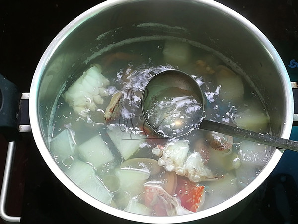 Winter Melon Double Flower Seafood Soup recipe
