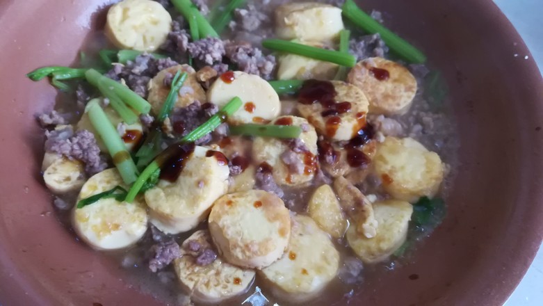 Grilled Tofu with Minced Meat recipe