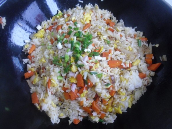 Carrot Onion Egg Fried Rice recipe