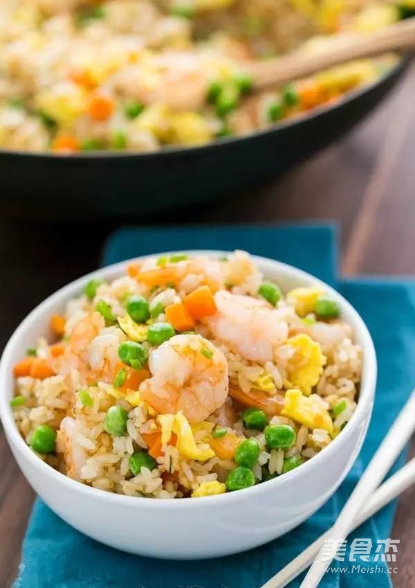 Fried Rice with Shrimp and Egg recipe