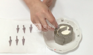 #aca烤明星大赛# My Neighbor Totoro Painted Cake Roll recipe