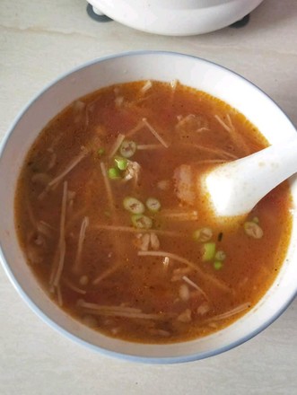 Tomato Enoki Mushroom Soup recipe