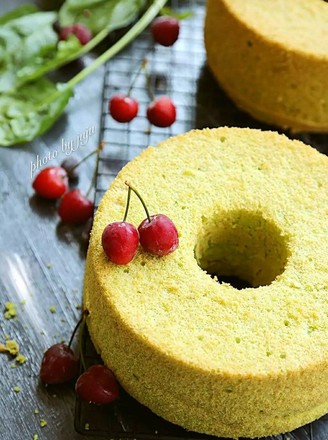 Spinach Chiffon Cake with Xylitol recipe