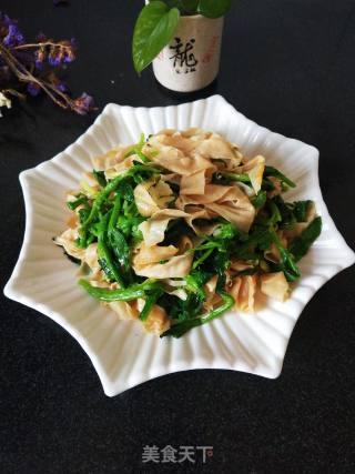 Spinach Fried Bean Curd recipe