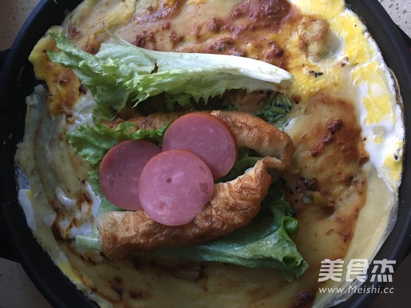 Soy Bean Noodle Pancake with Fruit recipe