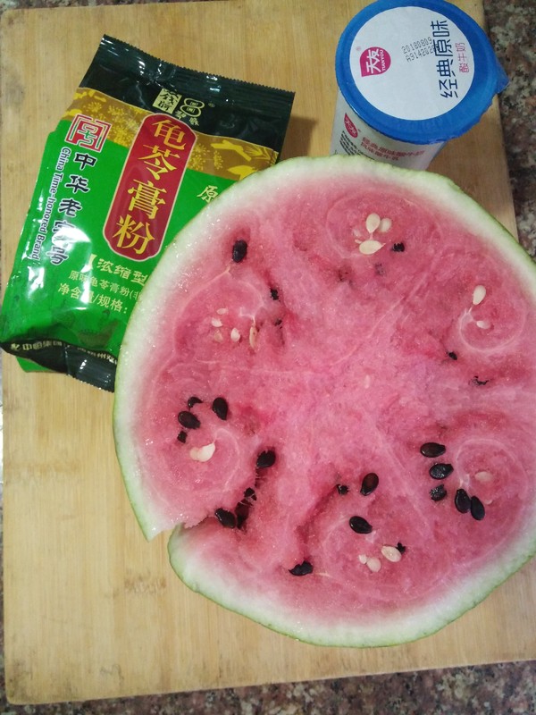 Yogurt Watermelon Tortoise Jelly recipe