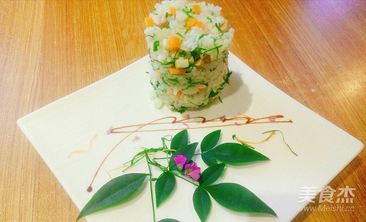 Shepherd's Purse with Spring Bamboo Shoots and Lean Pork Fried Rice recipe