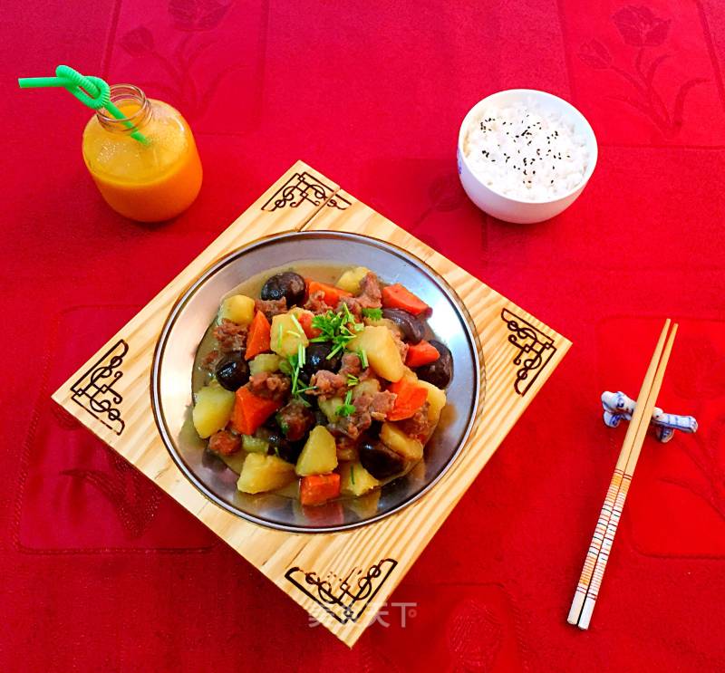 Braised Lamb Stew with Seasonal Vegetables recipe