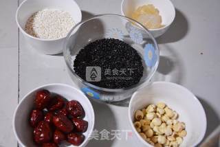 Black Rice Porridge with Red Dates and Lotus Seeds recipe