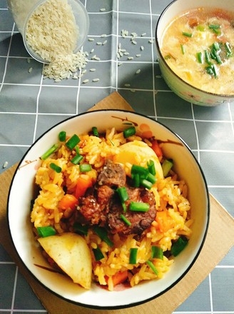 Lazy Version Pork Ribs Stewed Rice recipe