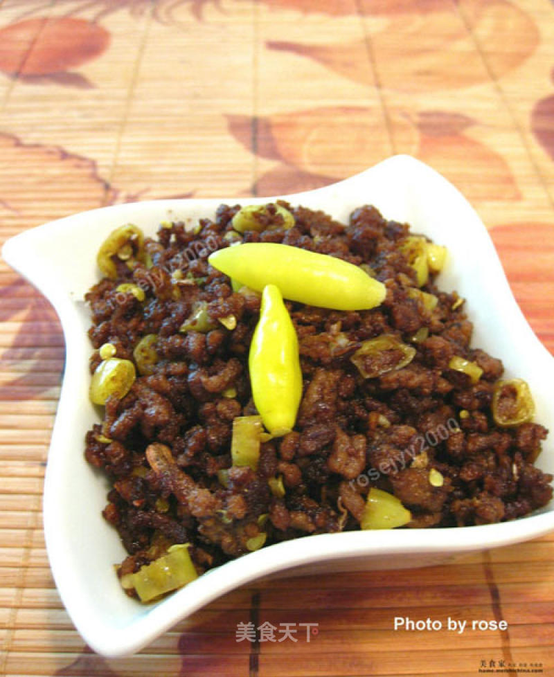 Minced Beef with Pickled Peppers recipe