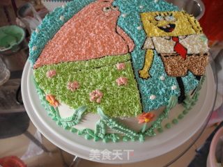 Spongebob and Pie Star Cake recipe