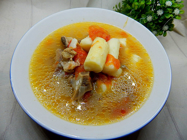 Tomato and Yam Beef Bone Soup recipe