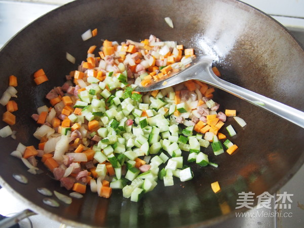 Basil Sausage Beef Fried Rice recipe