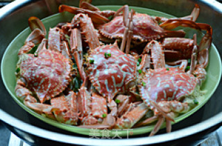 Steamed Crab with Green Onion and Ginger recipe