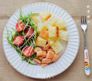 Salmon Salad Croutons recipe