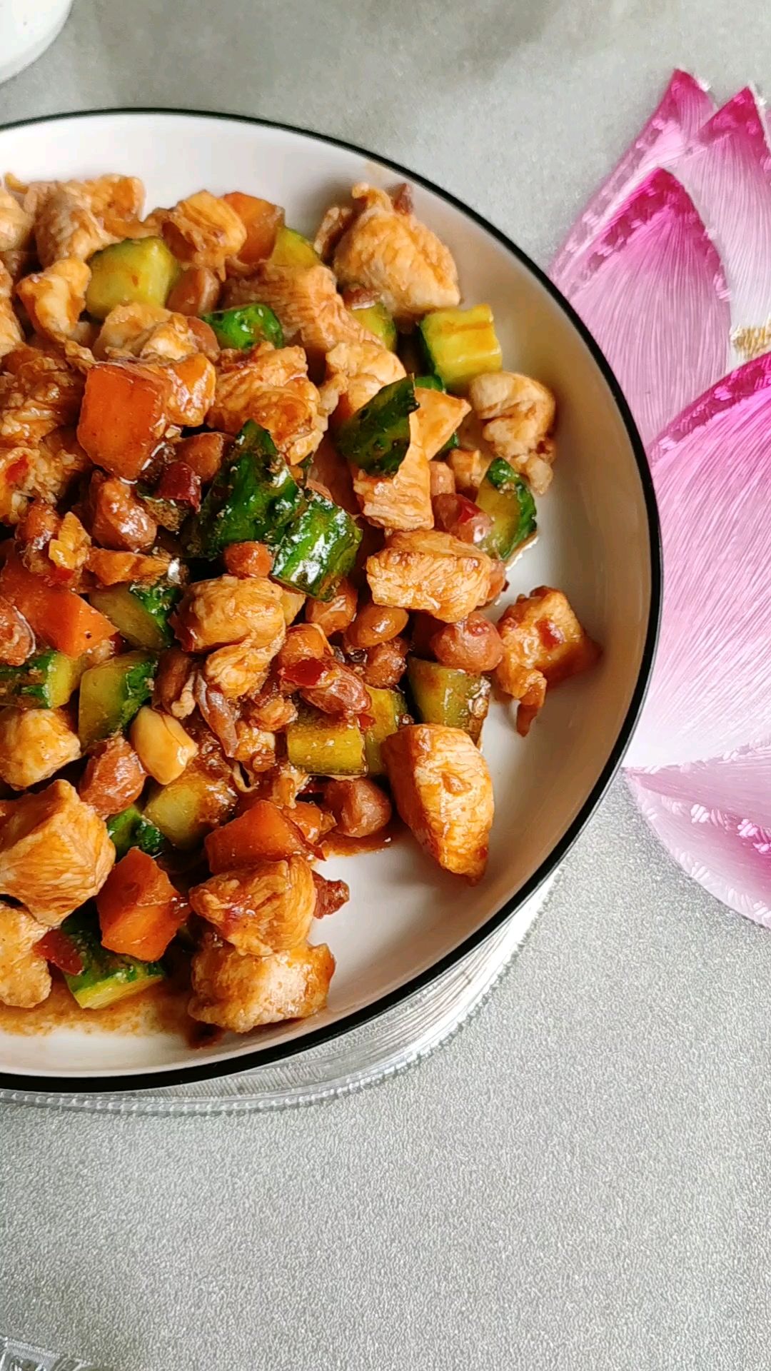 Red But Not Spicy Kung Pao Chicken recipe