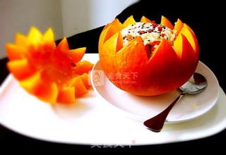 Pumpkin Cup Glutinous Rice recipe