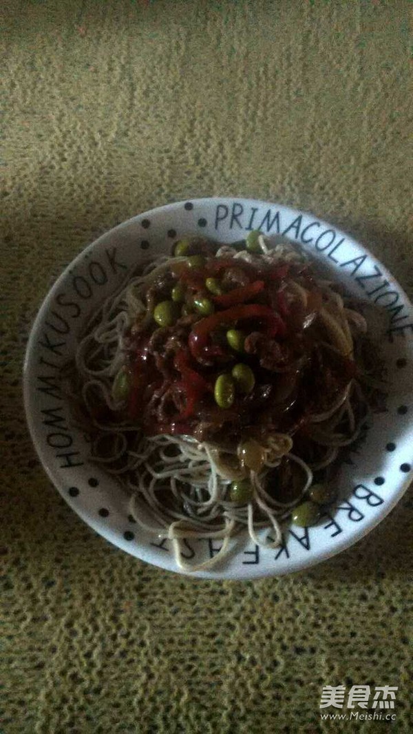 Cold Noodles with Shredded Pork recipe