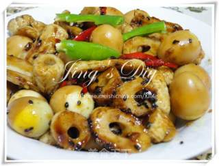 Fish Fillet with Quail Eggs in Soy Sauce recipe