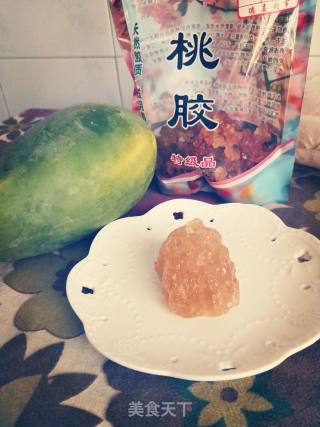 Papaya Stewed Peach Gum recipe