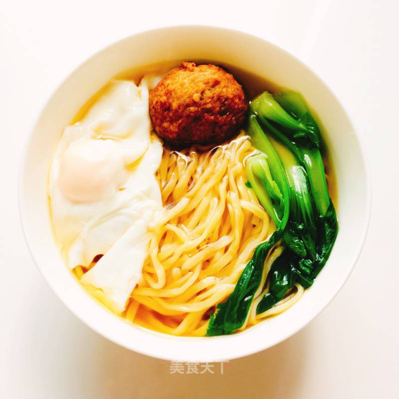Noodle Soup with Meatballs, Vegetables and Eggs recipe