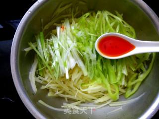 Shredded Potatoes with Hot Peppers recipe